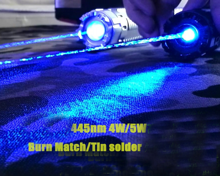 High Power CW Blue Handheld Laser Pointer 445nm 5w